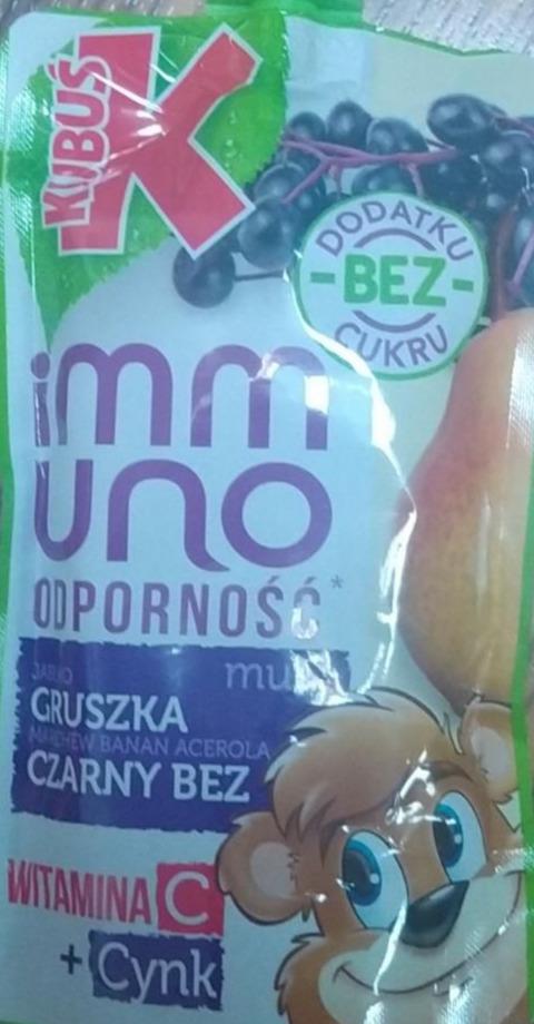 Zdjęcia - Kubuś Immuno Odporność Mus jabłko gruszka marchew banan acerola czarny bez 100 g