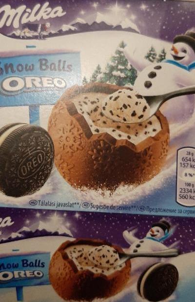 Zdjęcia - Milka Snowballs Czekolada mleczna z nadzieniem mlecznym 112 g (4 x 28 g)