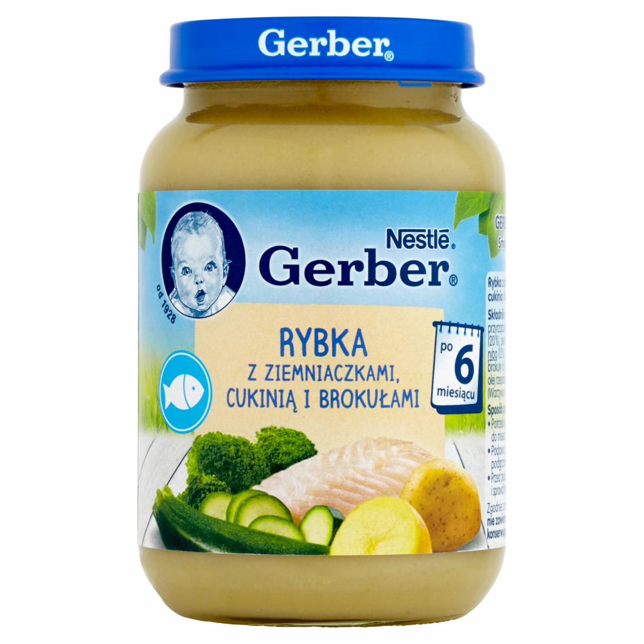 Zdjęcia - Gerber Rybka z ziemniaczkami cukinią i brokułami dla niemowląt po 6. miesiącu 190 g