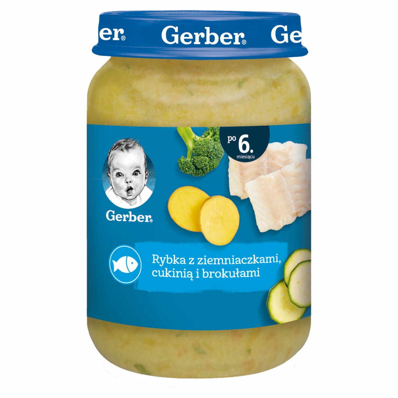 Zdjęcia - Gerber Rybka z ziemniaczkami cukinią i brokułami dla niemowląt po 6. miesiącu 190 g