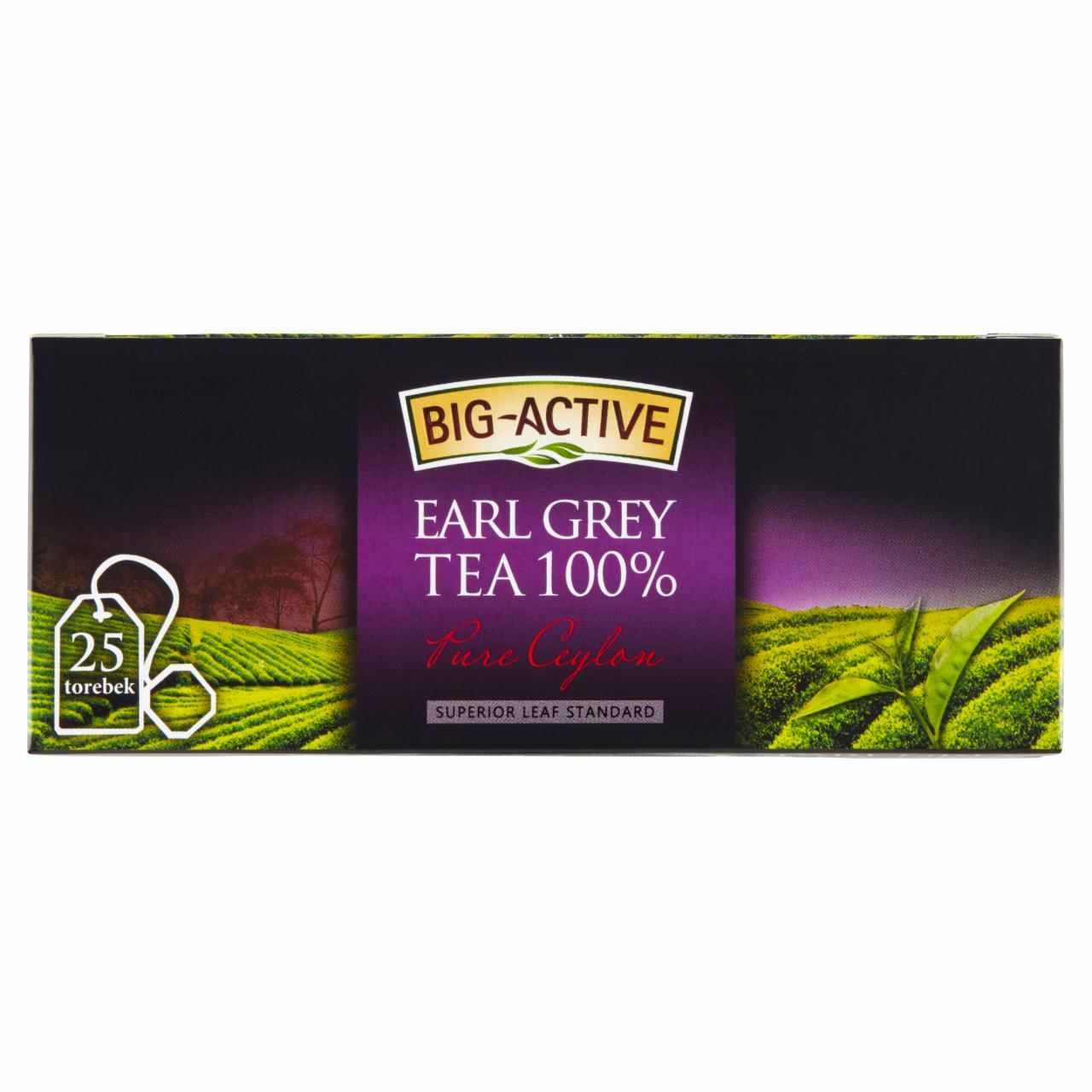 Zdjęcia - Big-Active Pure Ceylon Earl Grey Herbata 100% 37,5 g (25 torebek)