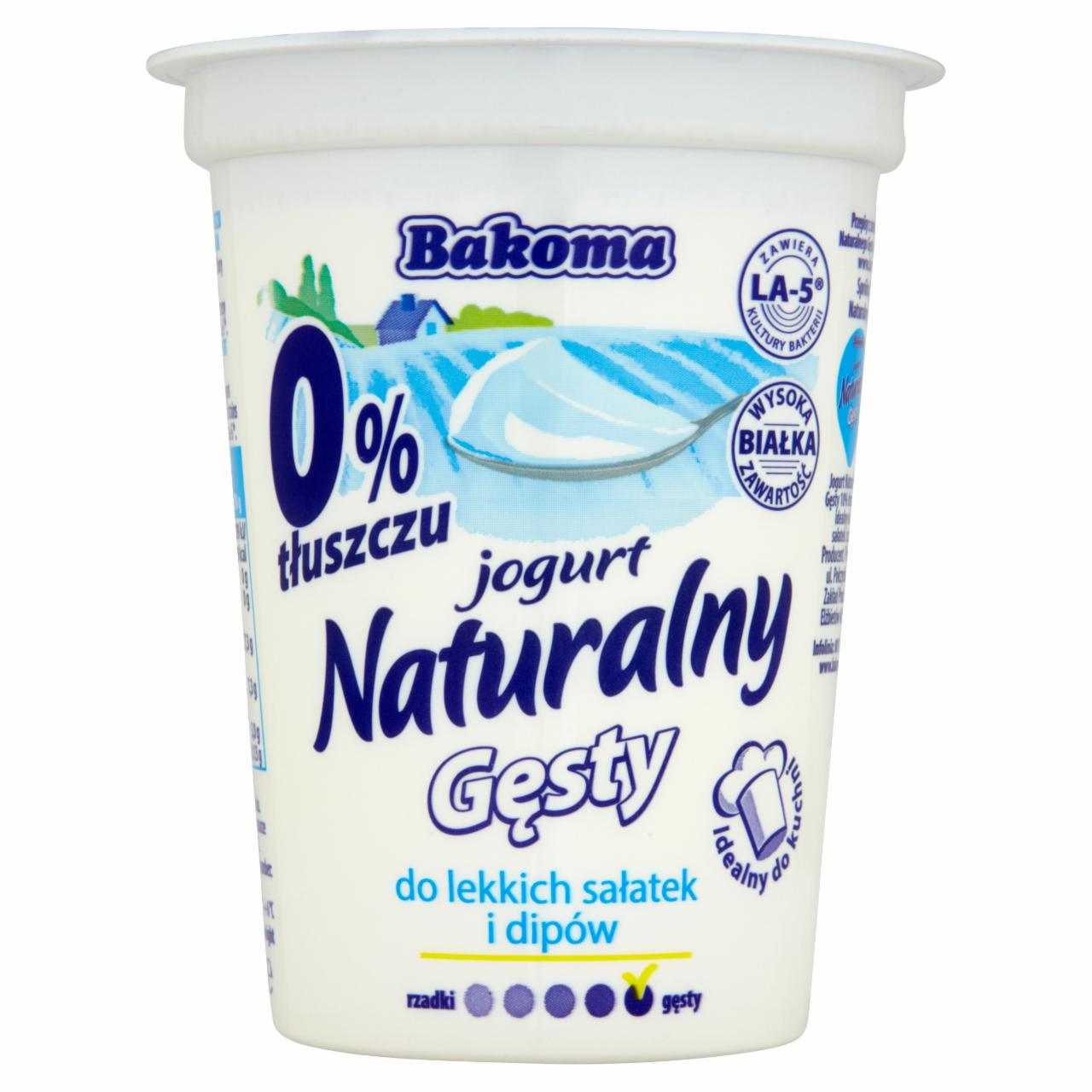 Zdjęcia - Bakoma Jogurt naturalny gęsty 0% 390 g