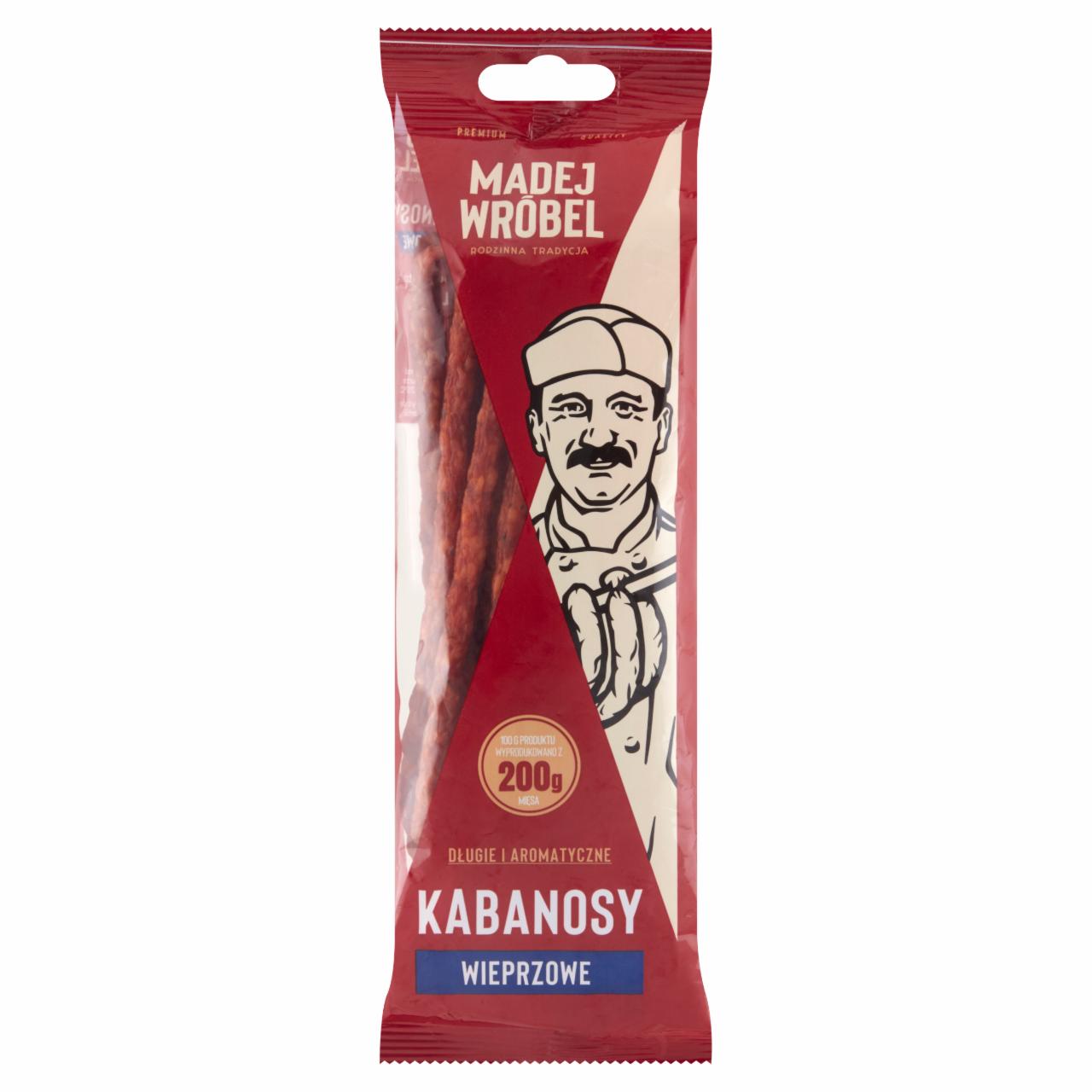 Zdjęcia - Madej Wróbel Kabanosy wieprzowe 120 g