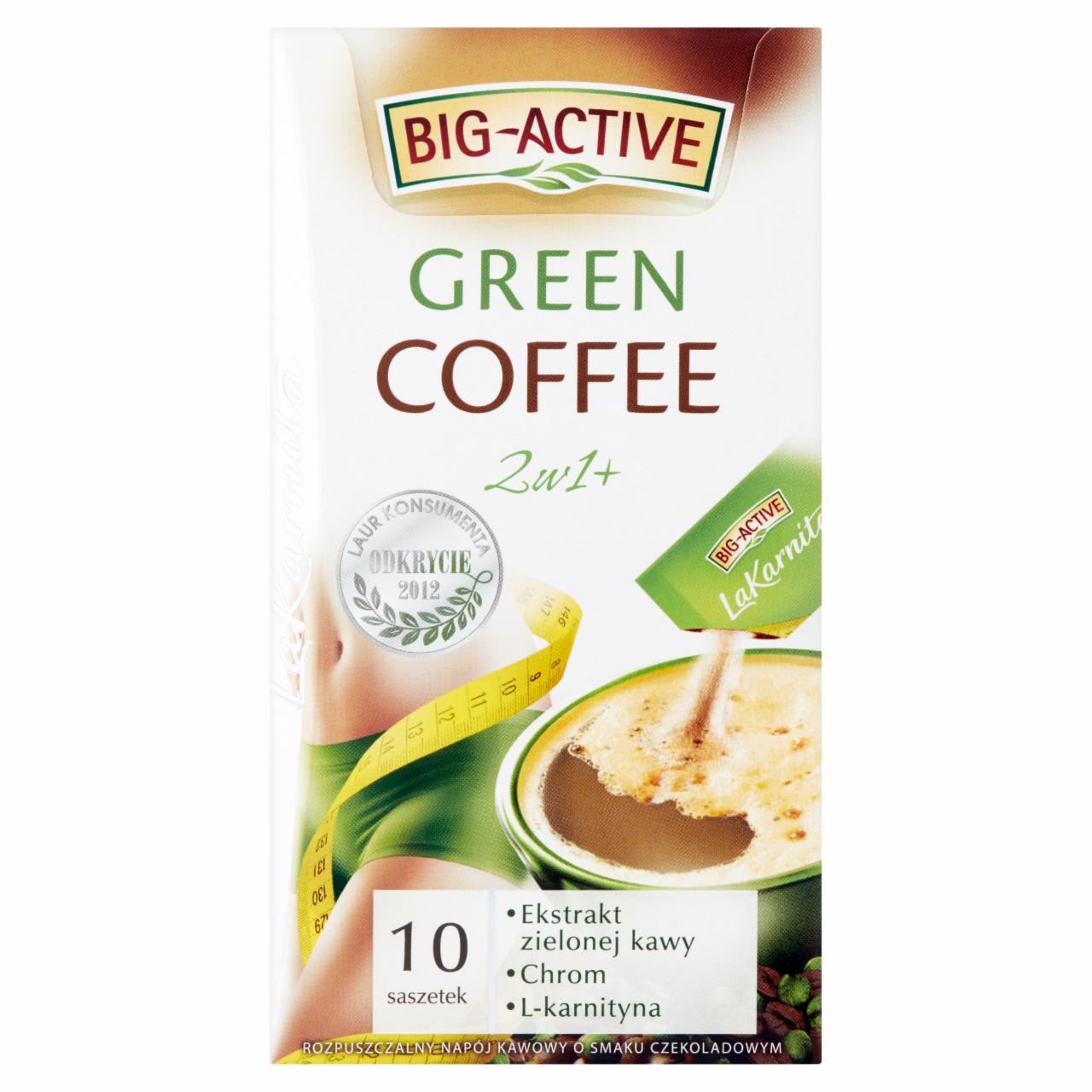 Zdjęcia - Big-Active La Karnita Green Coffee 2w1+ Rozpuszczalny napój kawowy 120 g (10 x 12 g)