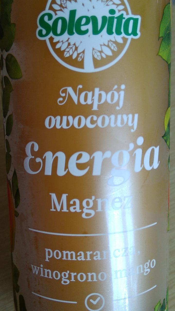 Zdjęcia - Solevita Napój owocowy Energia Magnez - pomarańcza, winogrono, mango (butelka 330 ml)