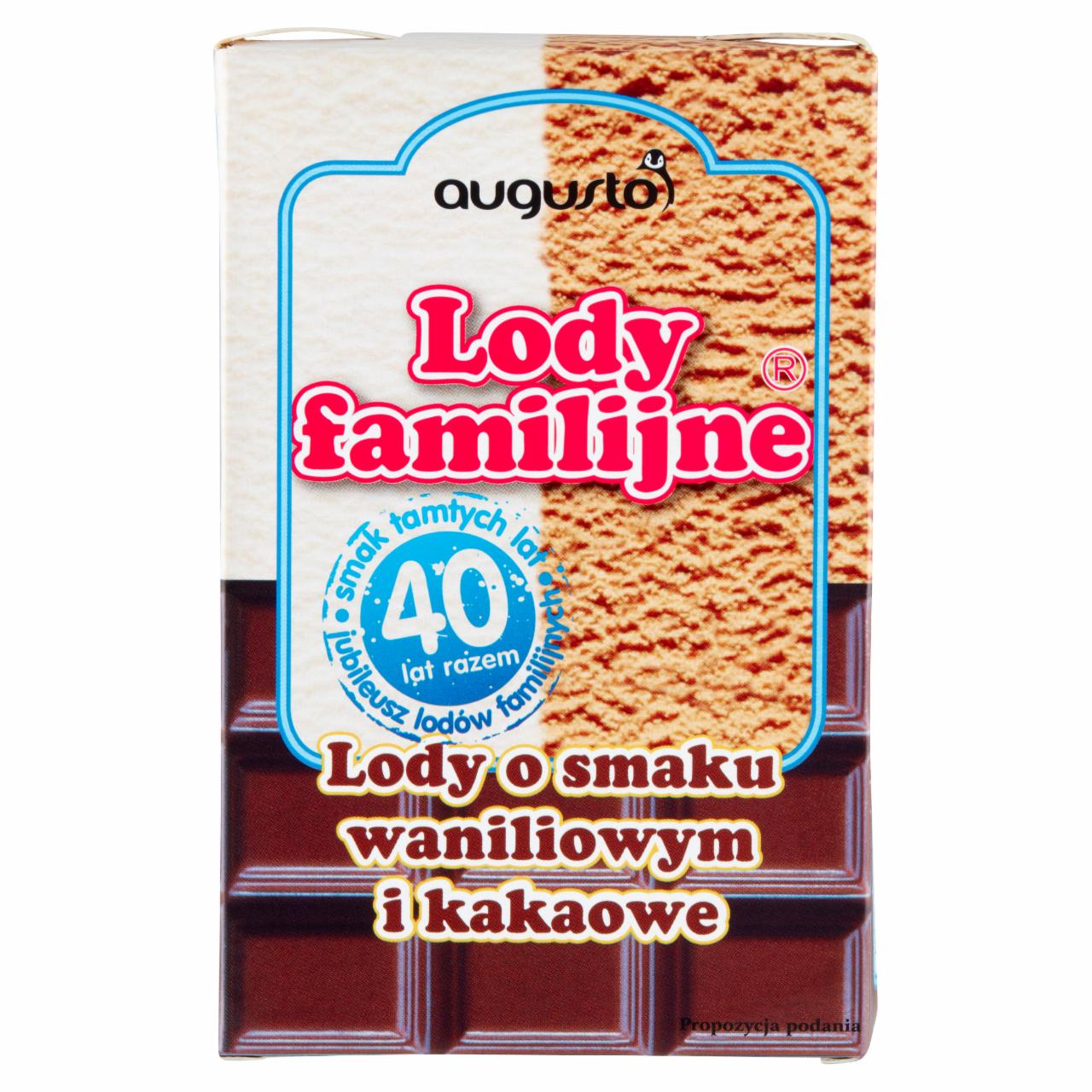 Zdjęcia - Augusto Lody familijne Lody o smaku waniliowym i kakaowe 480 ml