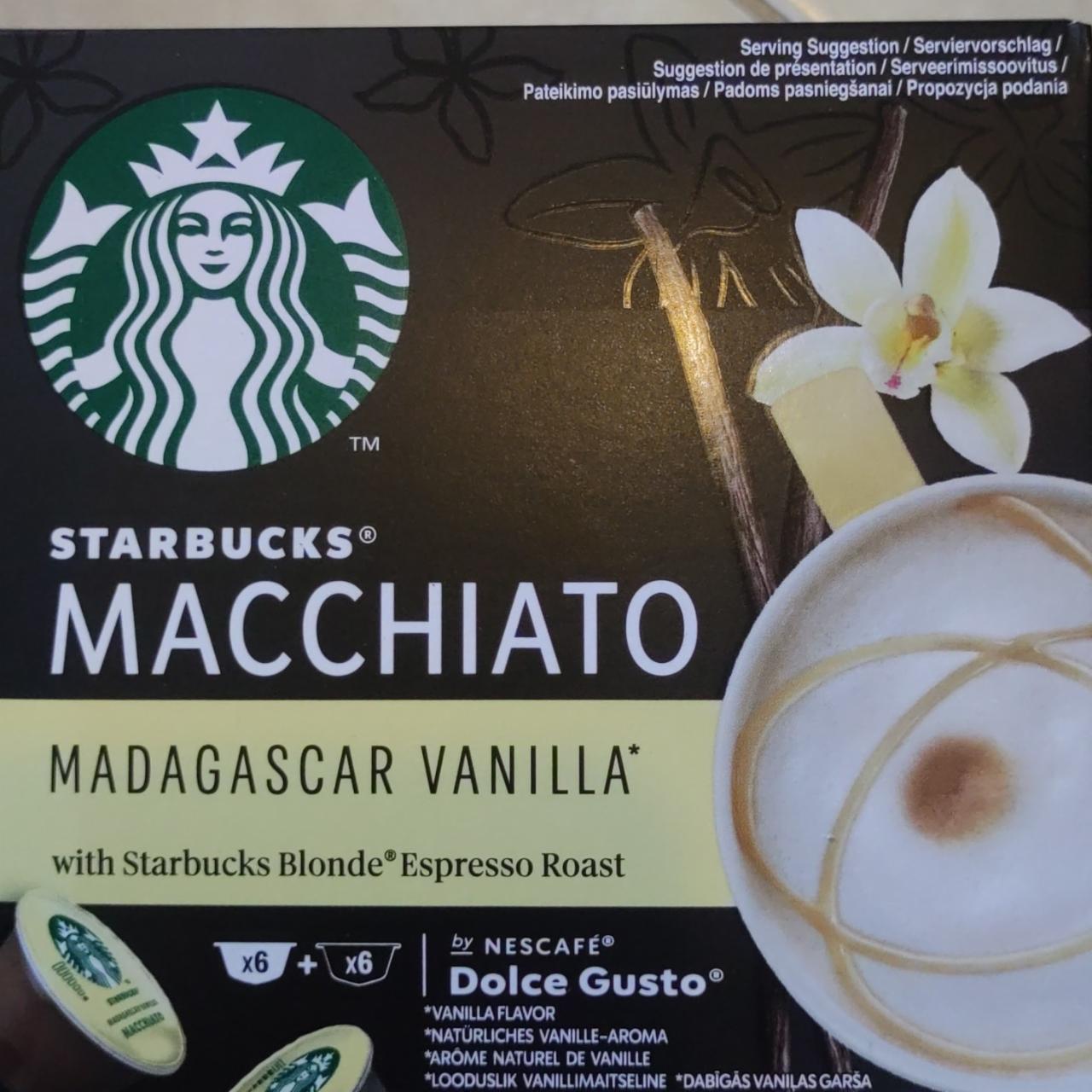 Zdjęcia - Starbucks Madagaskar Vanilla Macchiato Palona kawa mielona 132 g (6 x 16,5 g + 6 x 5,5 g)