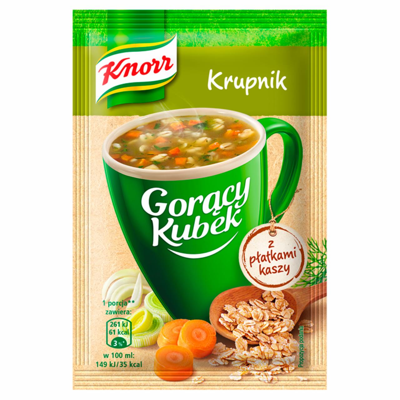 Zdjęcia - Knorr Gorący Kubek Krupnik z płatkami kaszy 18 g
