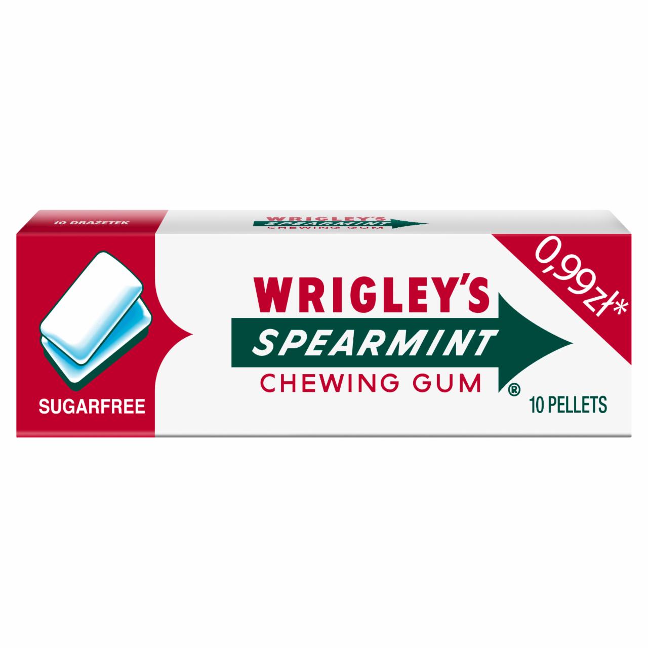 Zdjęcia - Wrigley's Spearmint Guma do żucia bez cukru 14 g (10 drażetek)
