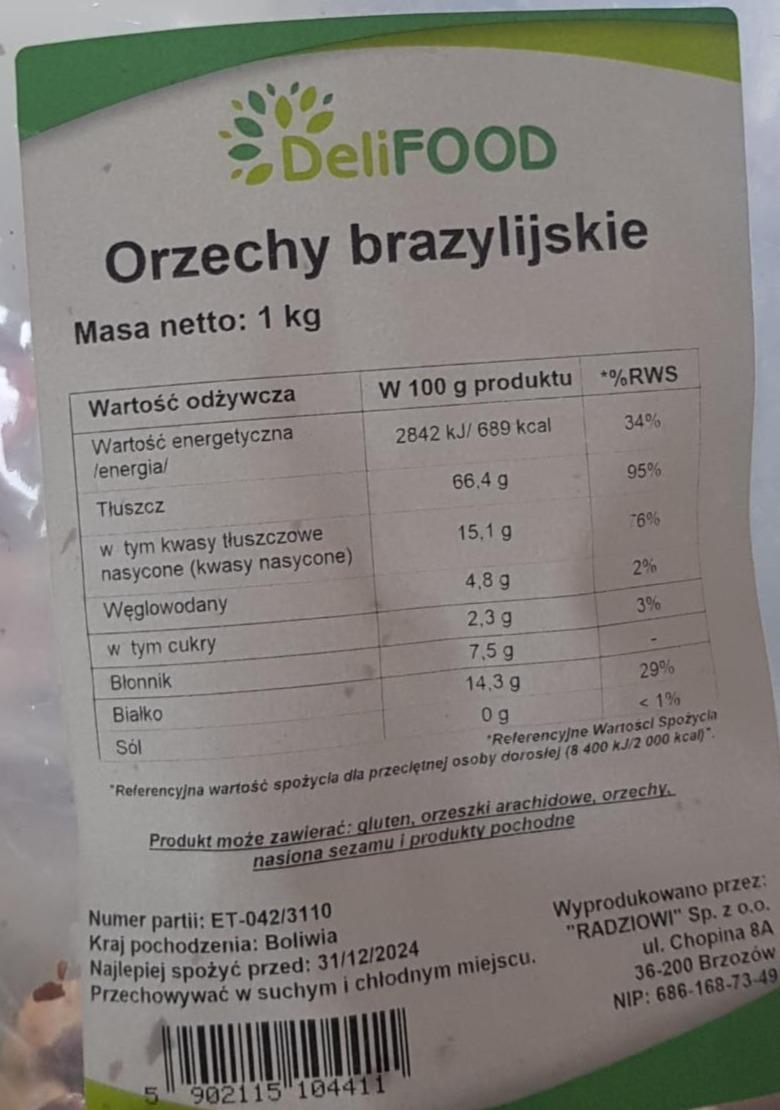 Zdjęcia - Orzech brazylijskie DeliFood