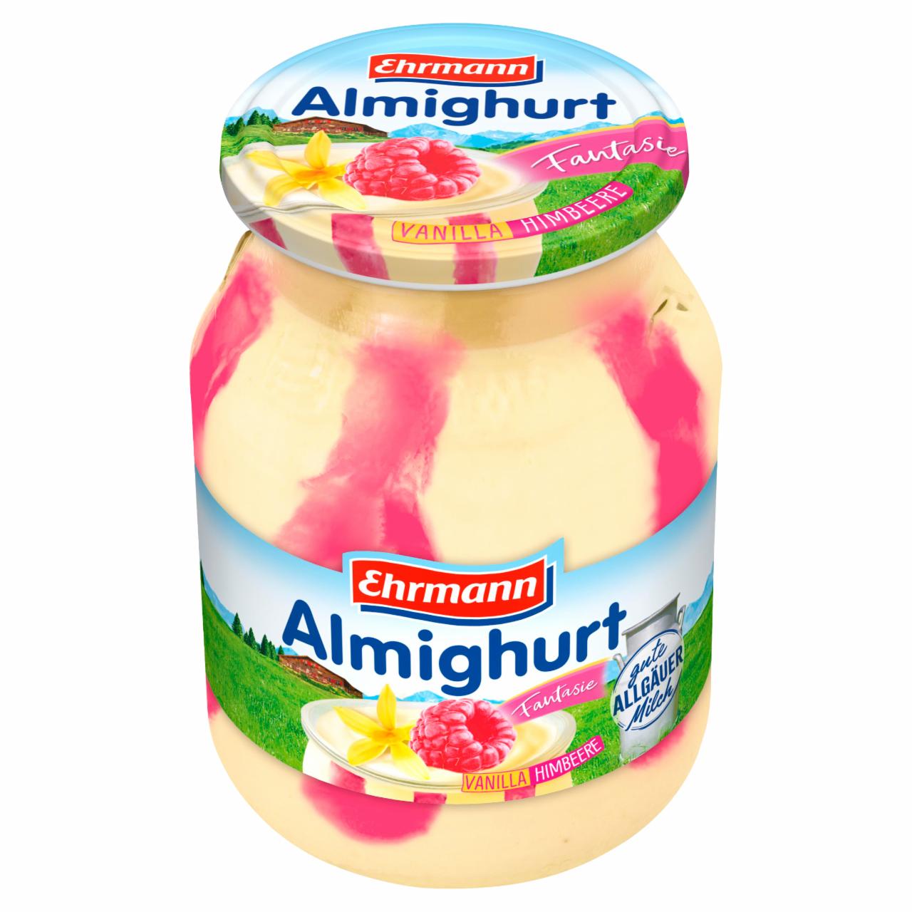 Zdjęcia - Ehrmann Jogurt o smaku waniliowym z wsadem malinowym 500 g