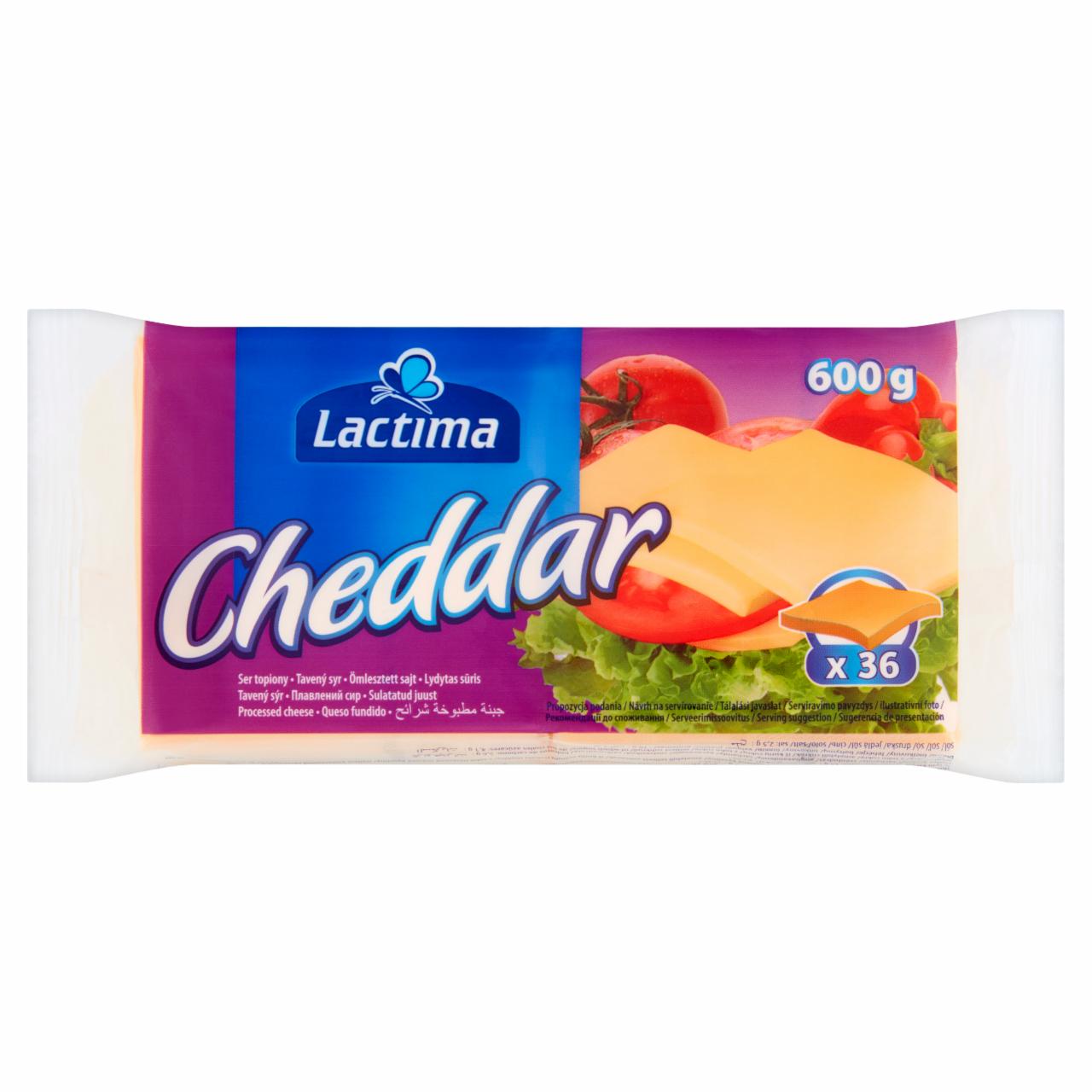 Zdjęcia - Lactima Ser topiony w plasterkach Cheddar 600 g (36 x 16.67 g)