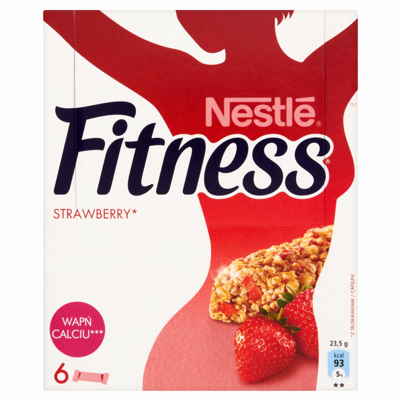 Zdjęcia - Nestlé Fitness z truskawkami Batonik zbożowy 141 g (6 sztuk)