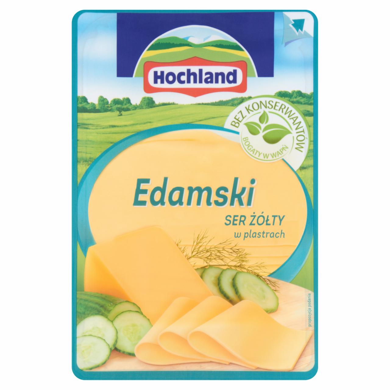 Zdjęcia - Hochland Edamski Ser żółty w plastrach 150 g