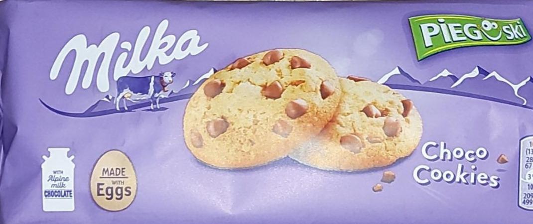 Zdjęcia - Milka Pieguski Choco Cookies Ciasteczka z kawałkami czekolady mlecznej 135 g