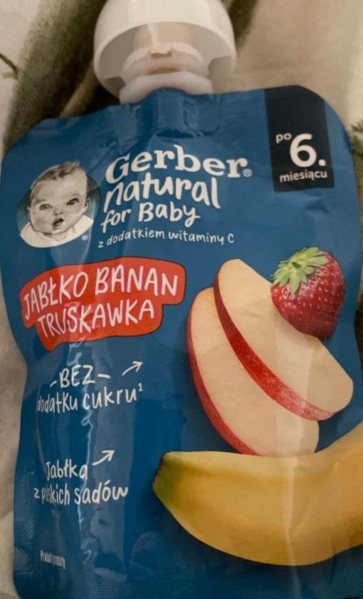 Zdjęcia - Natural for Baby Jabłko banan truskawka Gerber