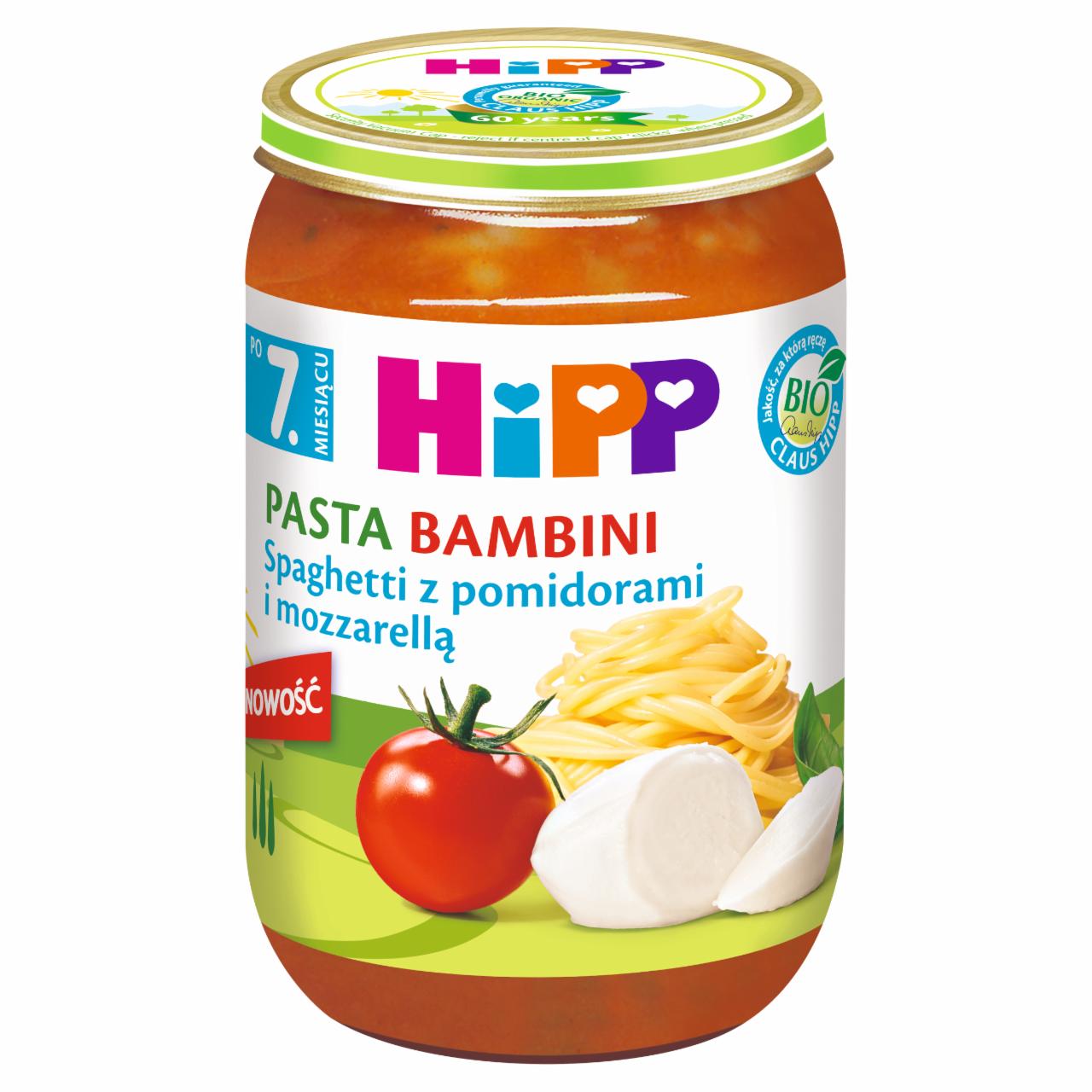 Zdjęcia - HiPP BIO Pasta Bambini Spaghetti z pomidorami i mozzarellą po 7. miesiącu 220 g