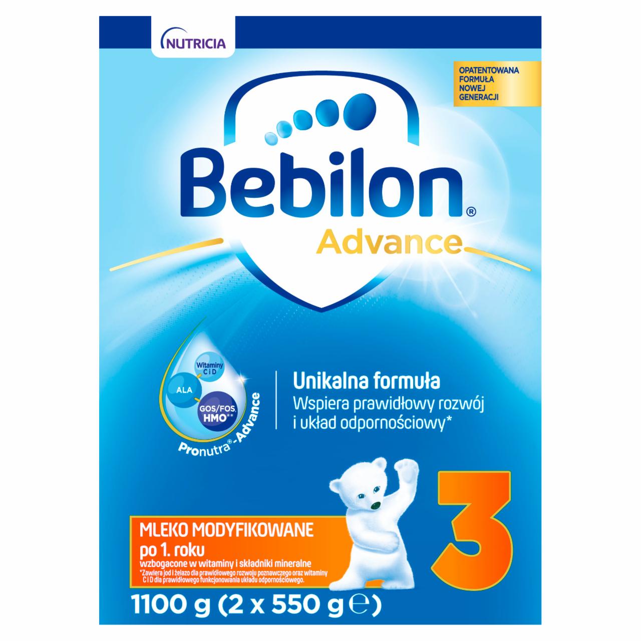 Zdjęcia - Bebilon 3 Pronutra-Advance Junior Mleko modyfikowane po 1. roku życia 1100 g (2 x 550 g)