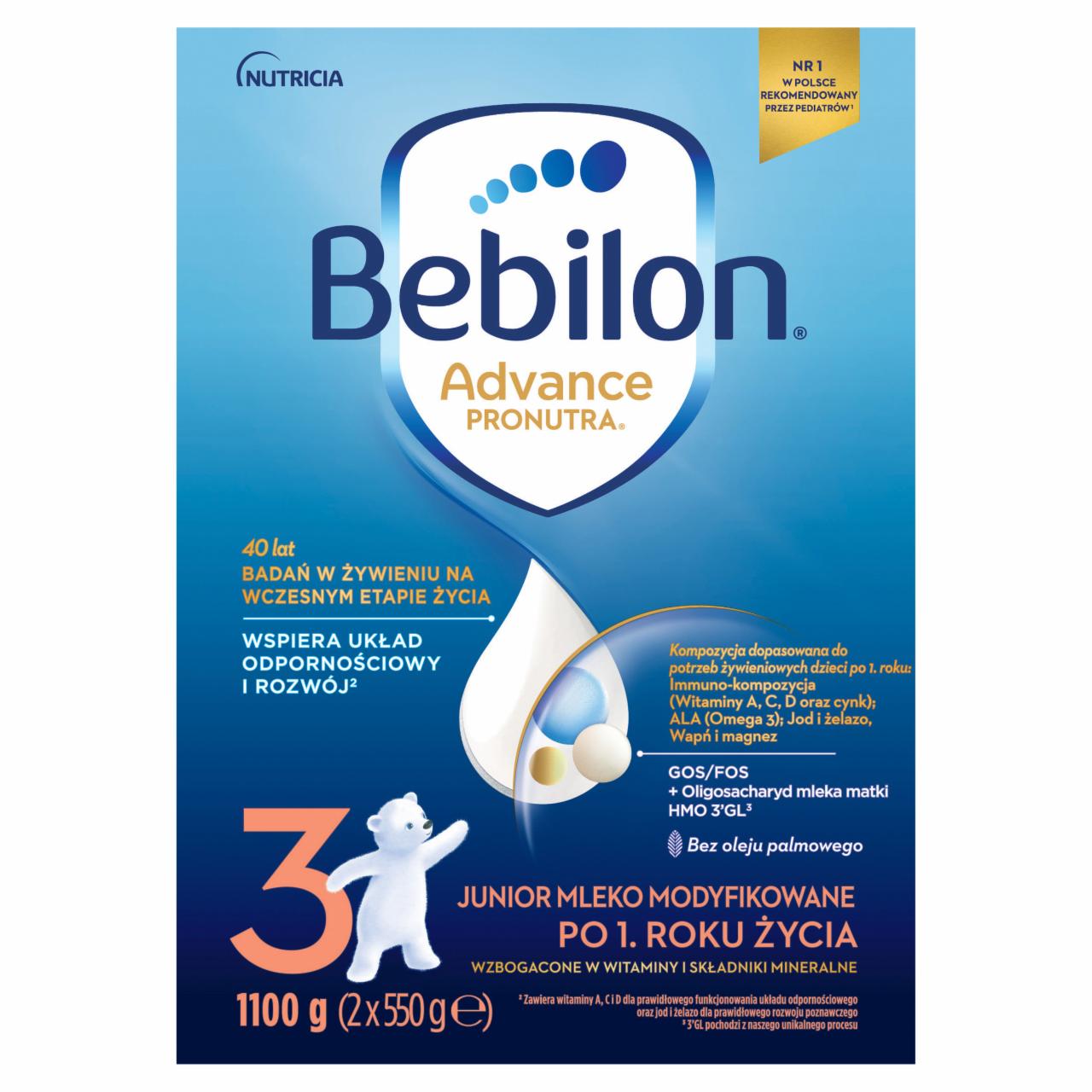 Zdjęcia - Bebilon 3 Pronutra-Advance Junior Mleko modyfikowane po 1. roku życia 1100 g (2 x 550 g)