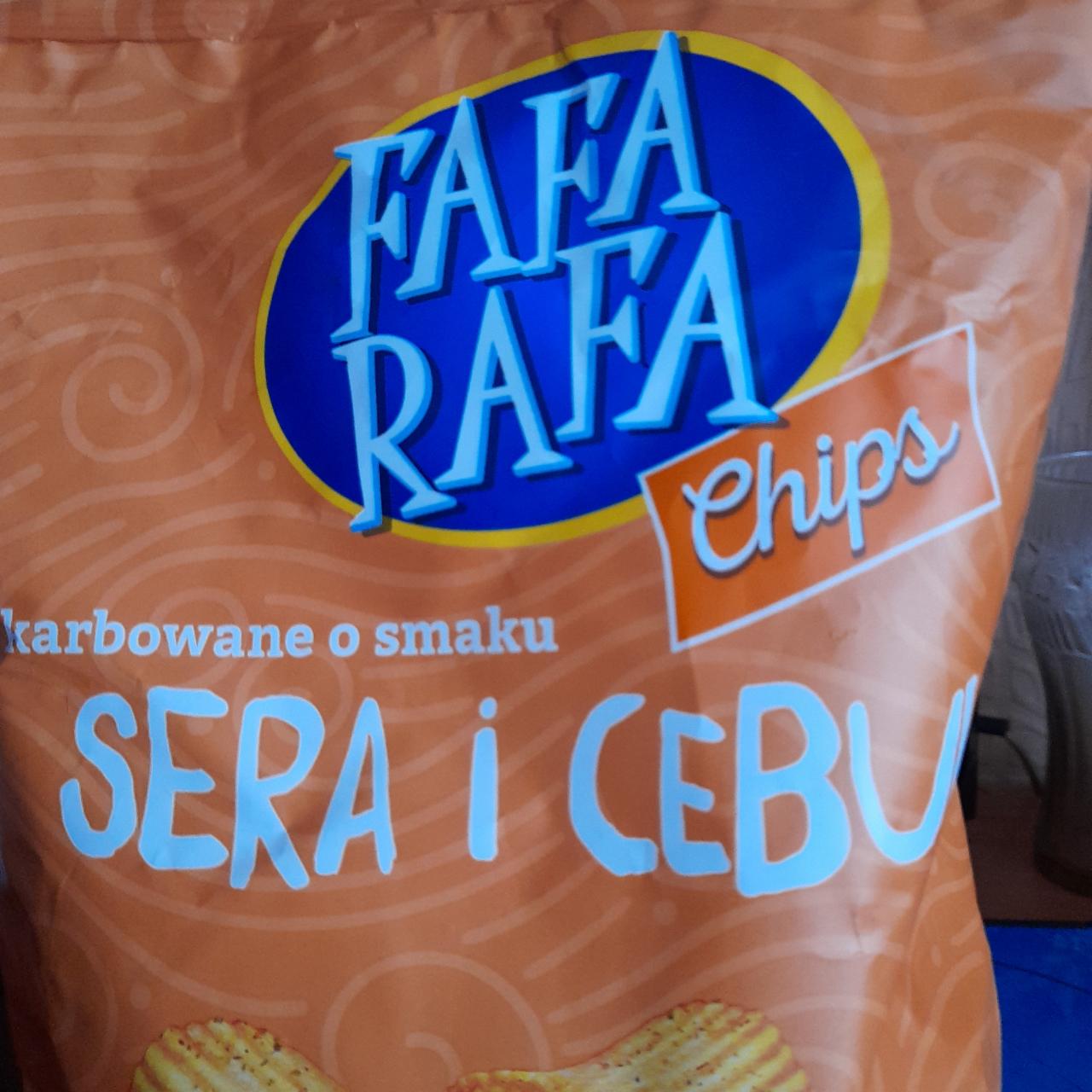 Zdjęcia - Chips karbowane o smaku sera i cebuli Fafa Rafa