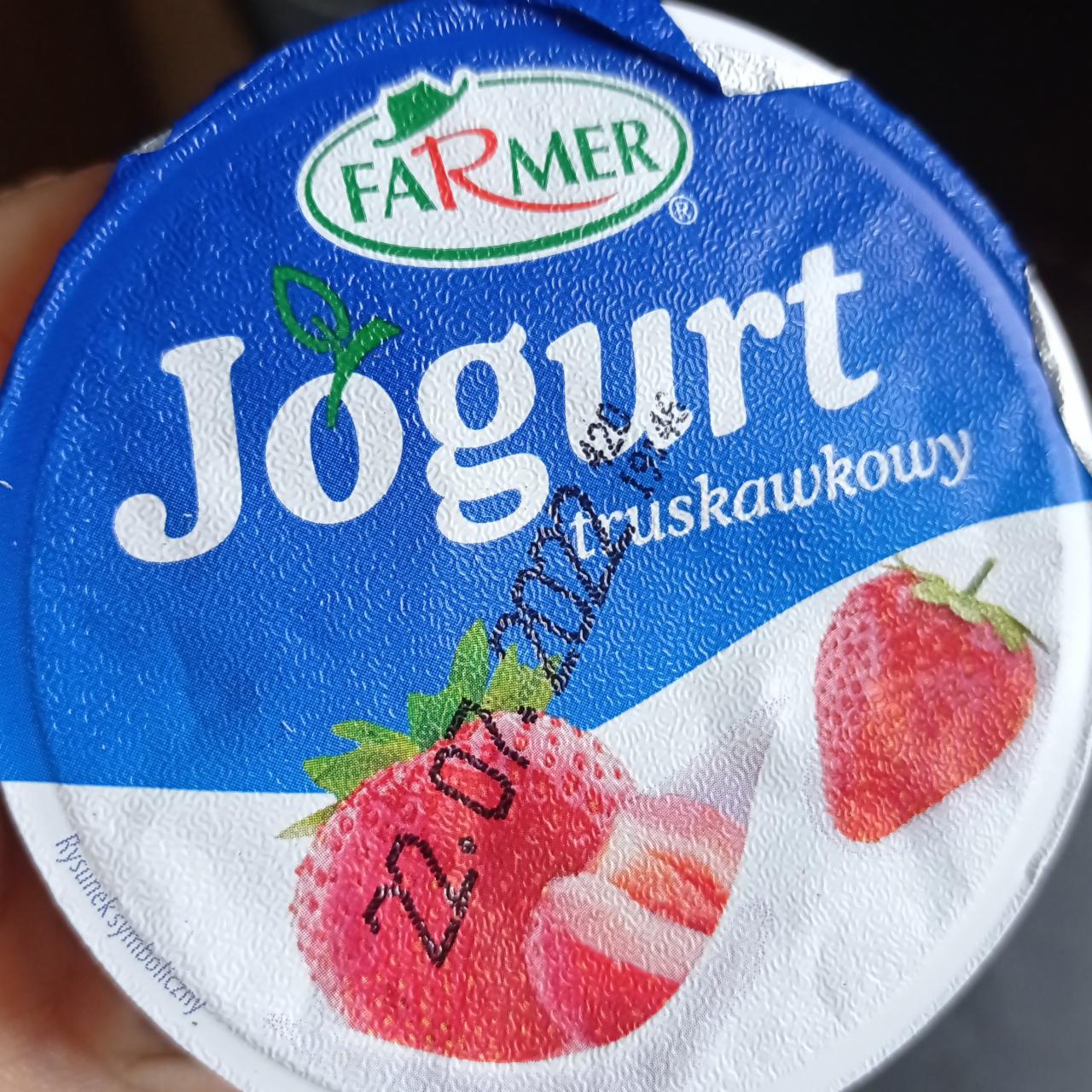 Zdjęcia - jogurt truskawkowy farmer