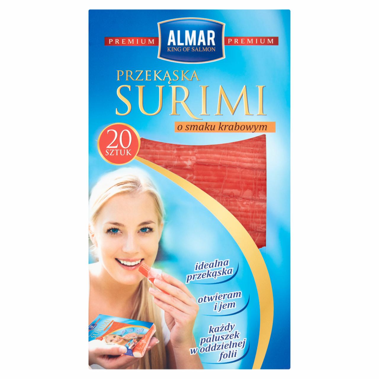 Zdjęcia - Almar Premium Przekąska surimi o smaku krabowym 200 g (20 sztuk)