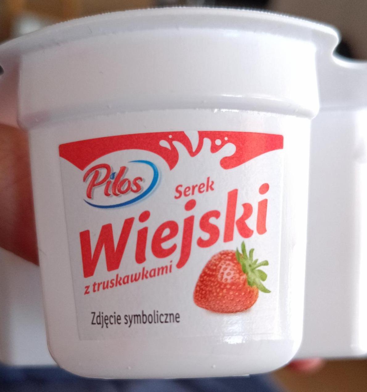 Zdjęcia - Serek wiejski z truskawkami Pilos