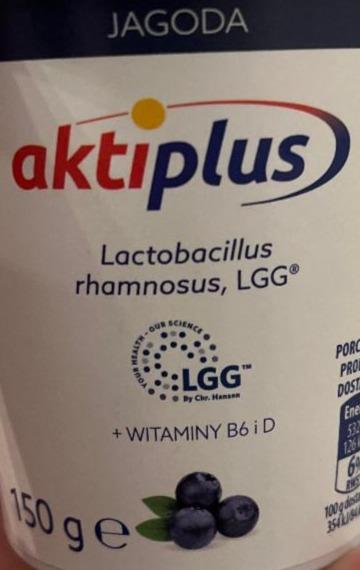 Zdjęcia - Aktiplus Lactobacillus rhamnosos, LGG + witaminy B6 i D jagoda Jogurt