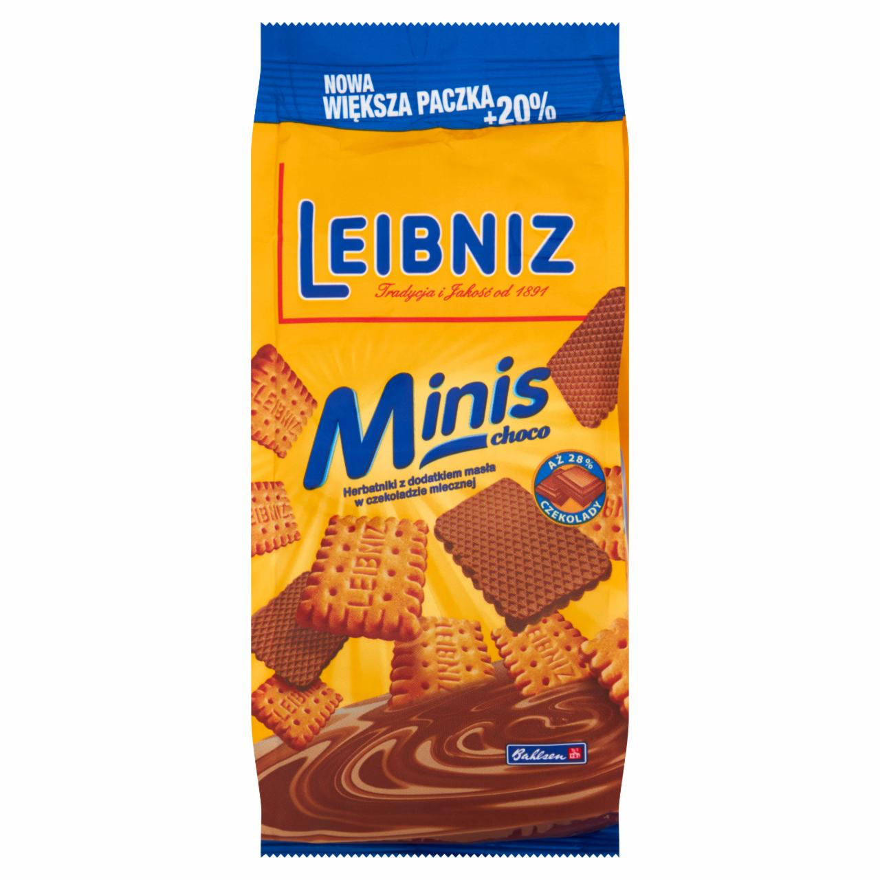 Zdjęcia - Leibniz Minis Choco Herbatniki z dodatkiem masła w czekoladzie mlecznej 120 g