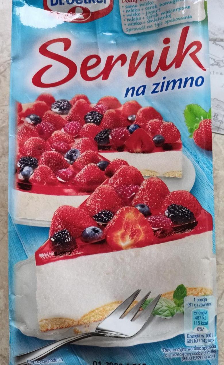 Zdjęcia - Dr. Oetker Sernik na zimno 195 g