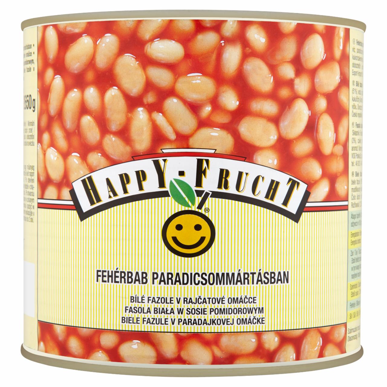 Zdjęcia - HAPPY FRUCHT Fasola biała w sosie pomidorowym 2650 g