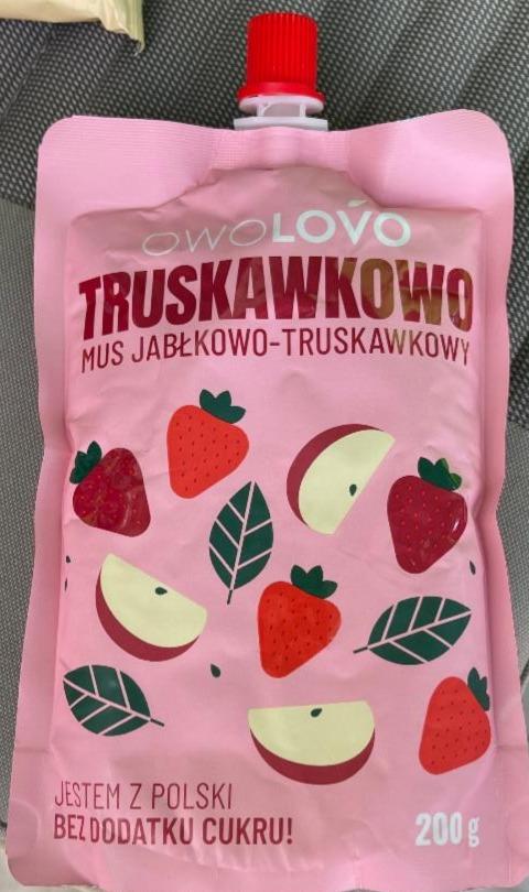 Zdjęcia - Truskawkowo Mus jabłkowo-truskawkowy Owolovo