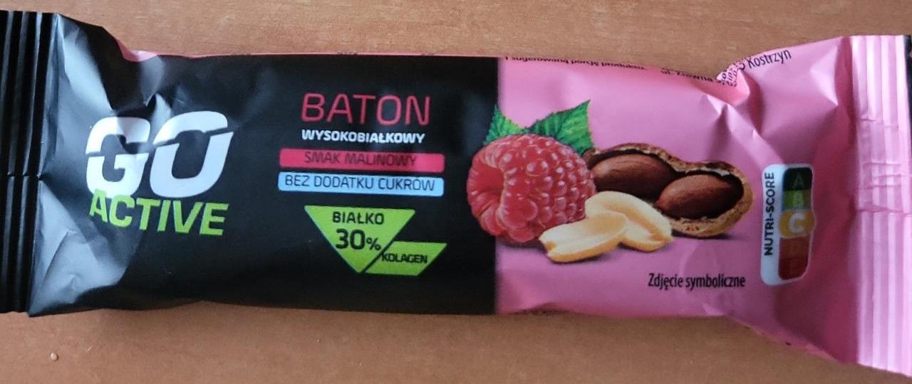 Zdjęcia - Baton wysokobiałkowy malinowy Go Active