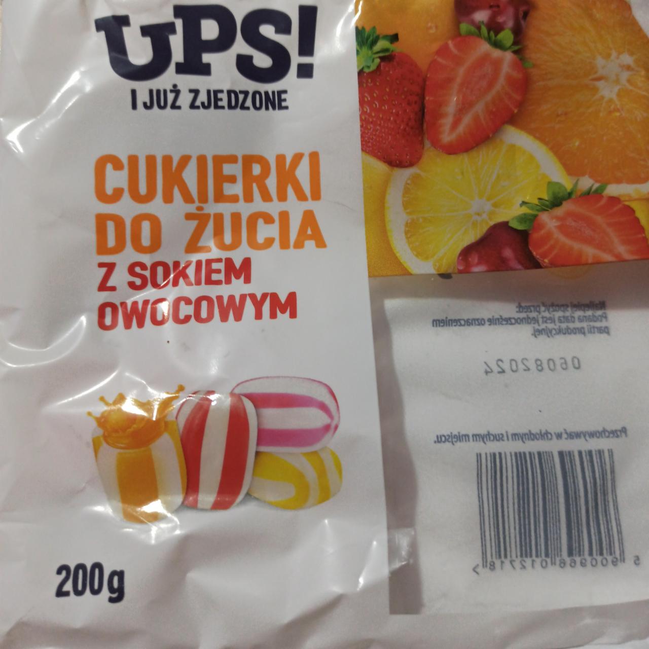 Zdjęcia - Cukierki do żucia z sokiem owocowym UPS!