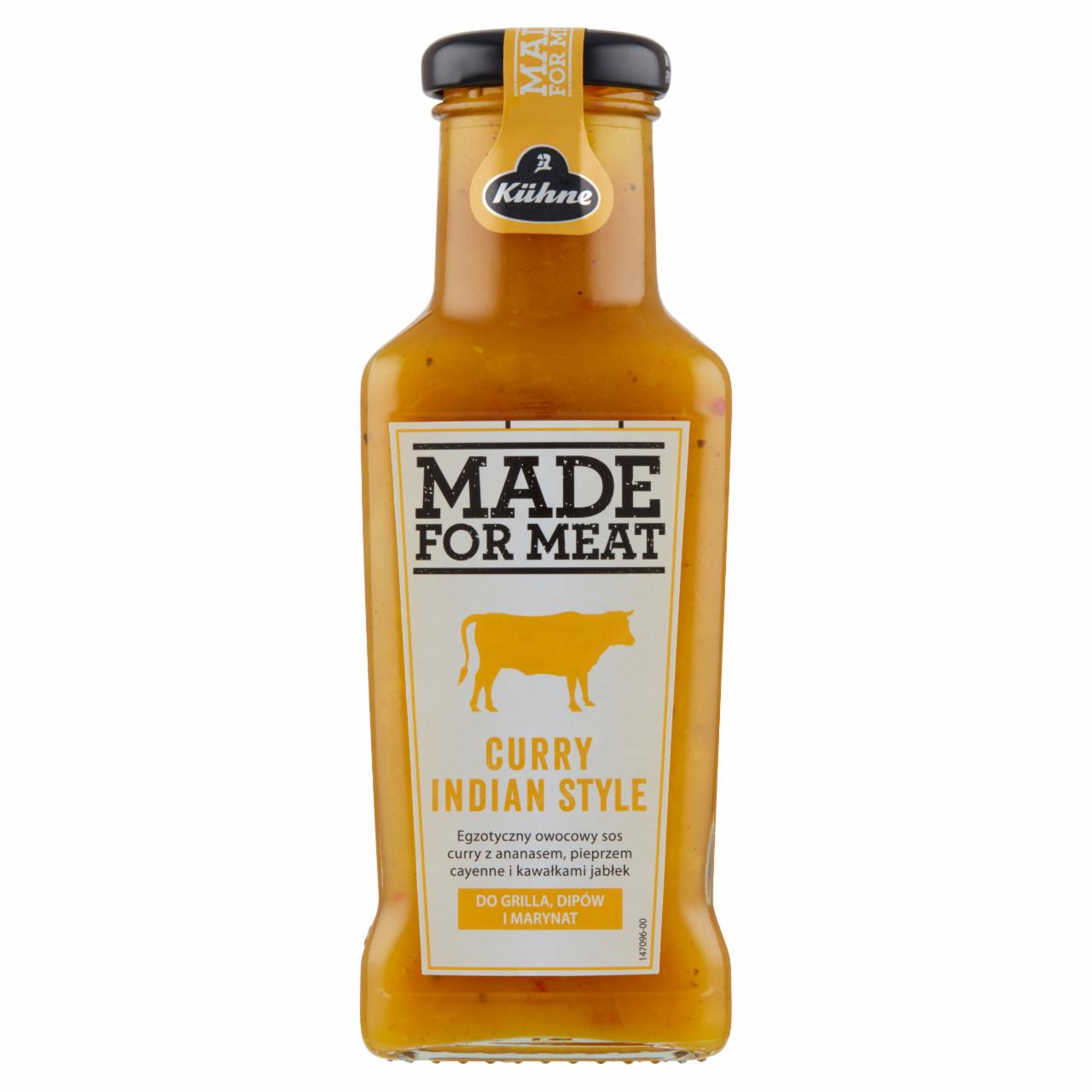 Zdjęcia - Kühne Made For Meat Curry Indian Style Sos 235 ml
