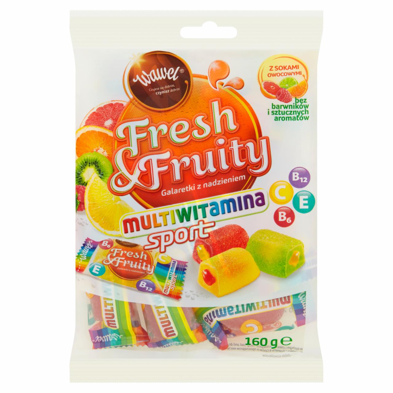 Zdjęcia - Wawel Fresh & Fruity Galaretki z nadzieniem multiwitamina sport 160 g