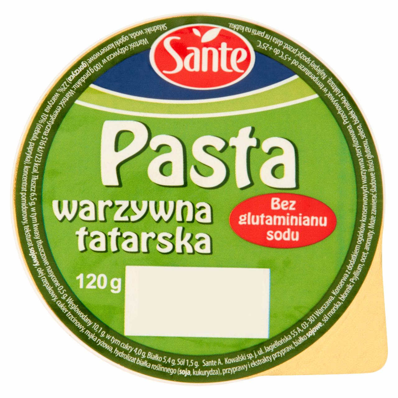 Zdjęcia - Sante Pasta warzywna tatarska 120 g