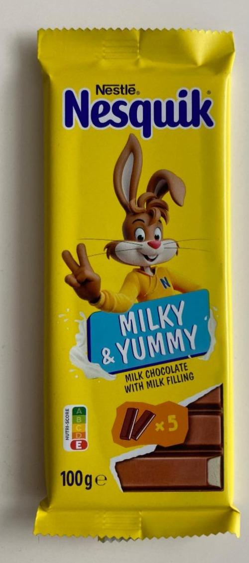 Zdjęcia - Nestlé Nesquik Mleczna czekolada z nadzieniem mlecznym 100 g