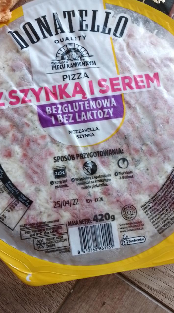 Pizza z szynką i serem - Donatello - 600 g