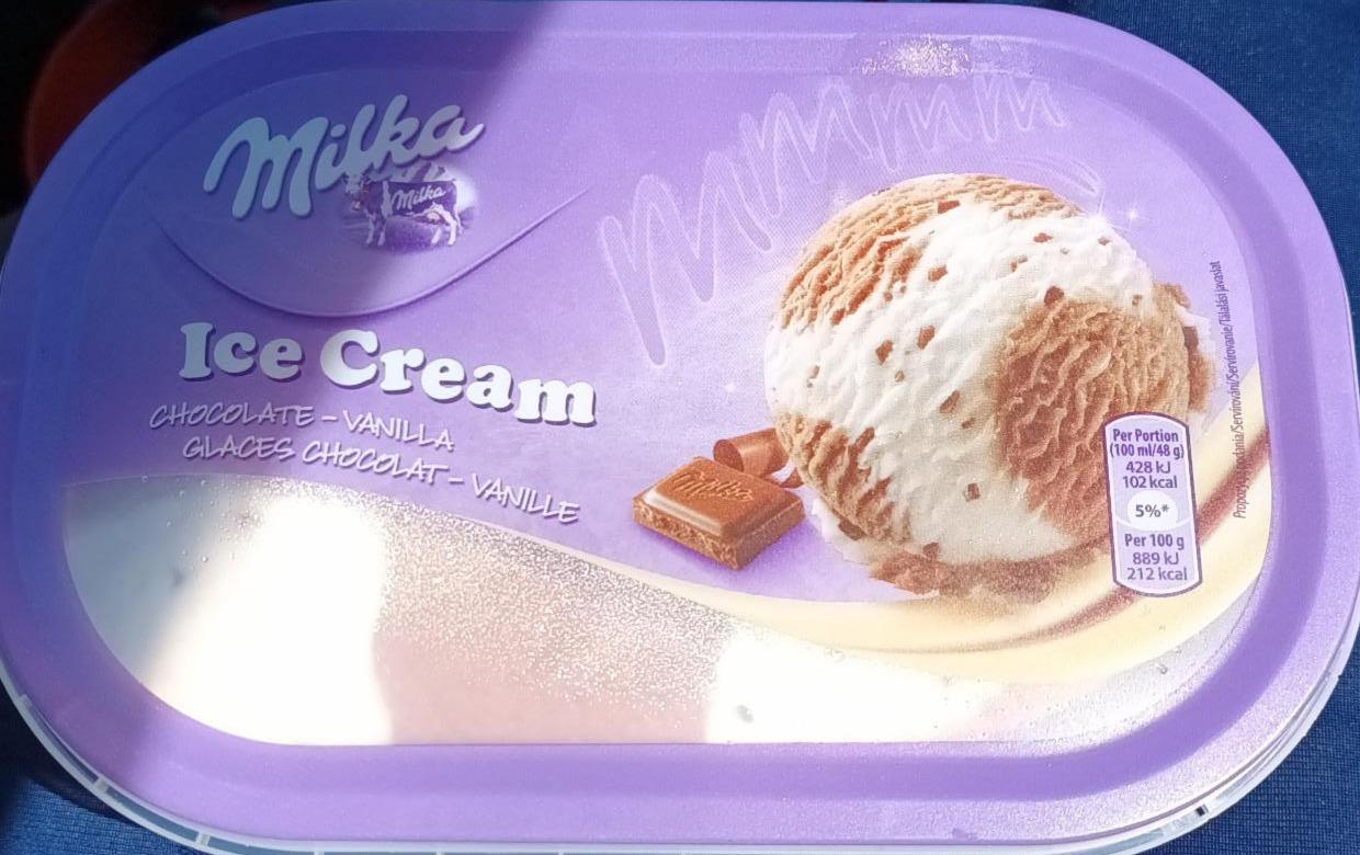 Zdjęcia - ice cream chocolate vanilla milka