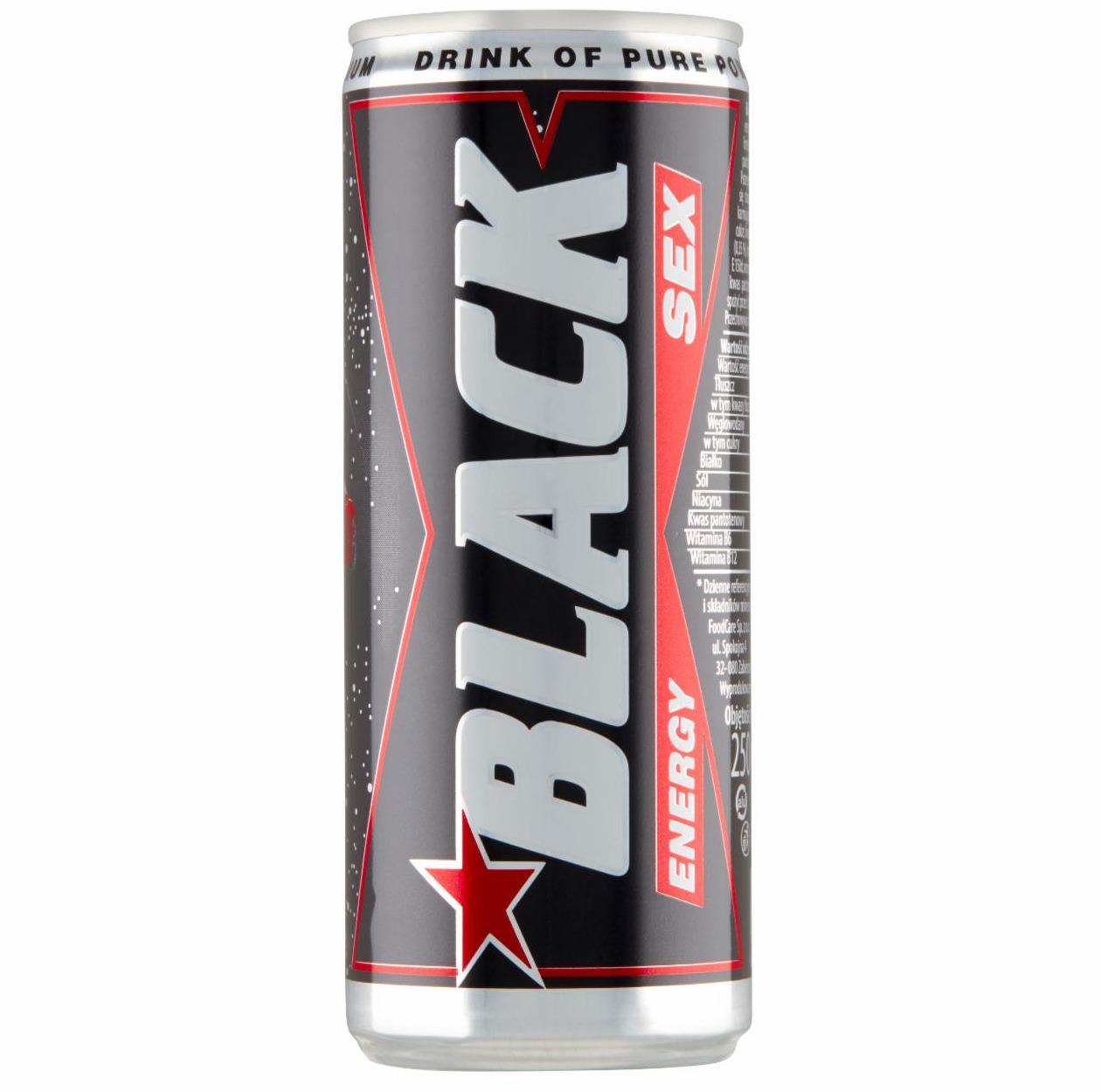 Zdjęcia - Sex Energy Gazowany napój energetyzujący 250 ml Black