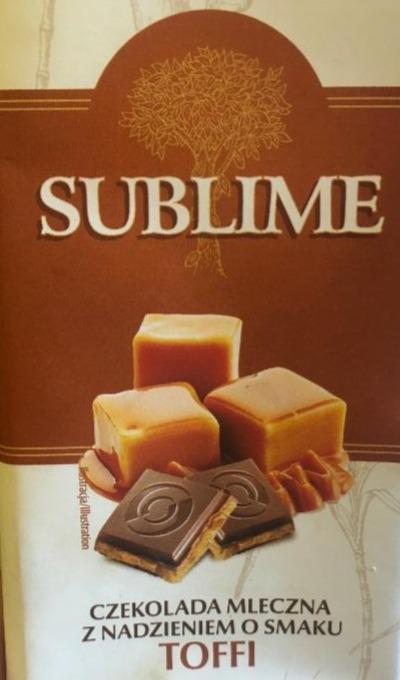 Zdjęcia - czekolada mleczna nadzieniem o smaku toffi Sublime