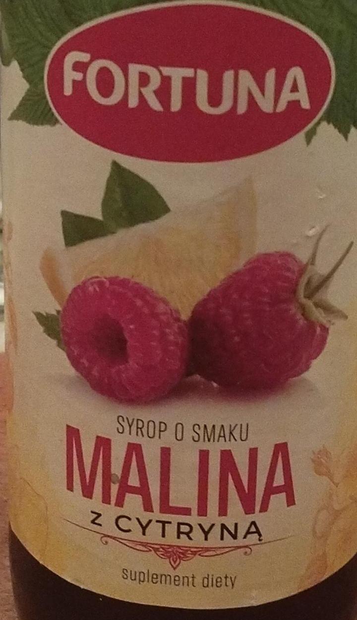 Zdjęcia - Syrop o smaku malina z cytryną Fortuna