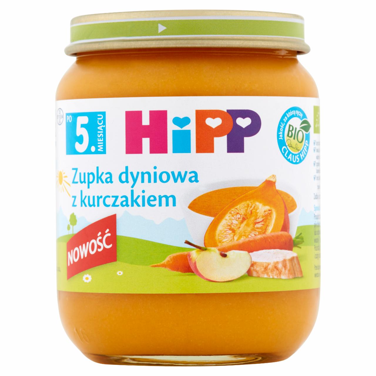 Zdjęcia - HiPP BIO Zupka dyniowa z kurczakiem po 5. miesiącu 125 g