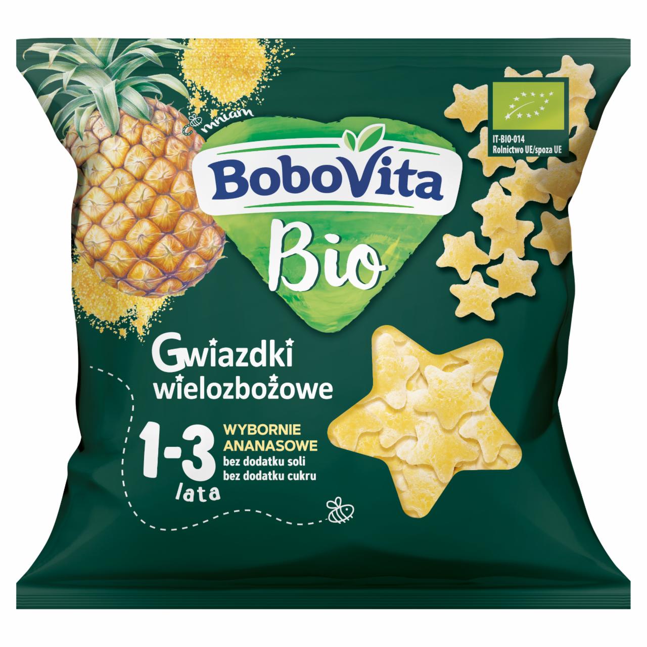 Zdjęcia - BoboVita Bio Gwiazdki wielozbożowe wybornie ananasowe 1-3 lata 20 g