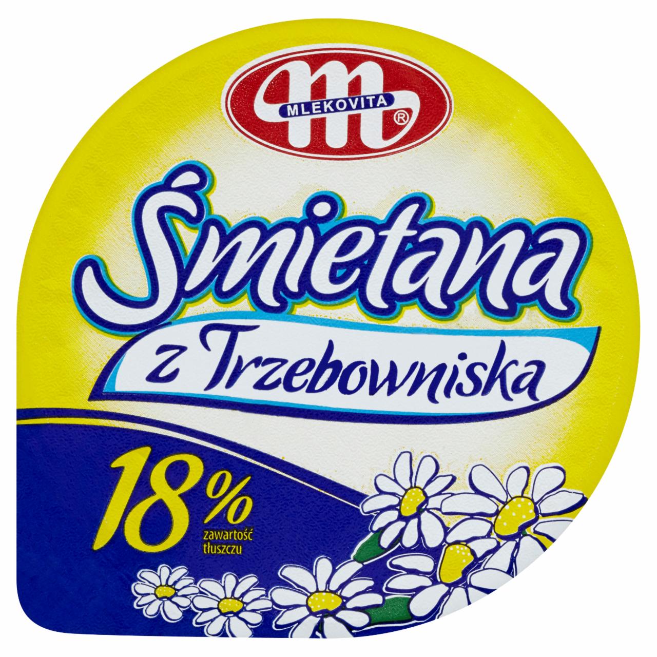 Zdjęcia - Mlekovita Śmietana z Trzebowniska 18% 250 g