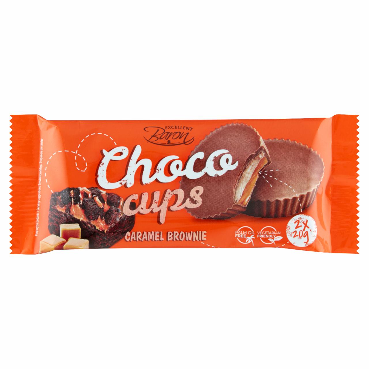 Zdjęcia - Excellent Baron Choco Cups Czekolada z nadzieniem o smaku czekolady i karmelowym 40 g (2 x 20 g)