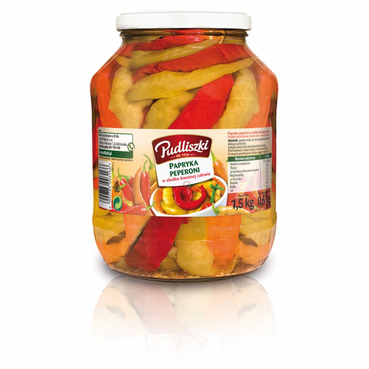 Zdjęcia - Pudliszki Papryka peperoni w słodko-kwaśnej zalewie 1,5 kg