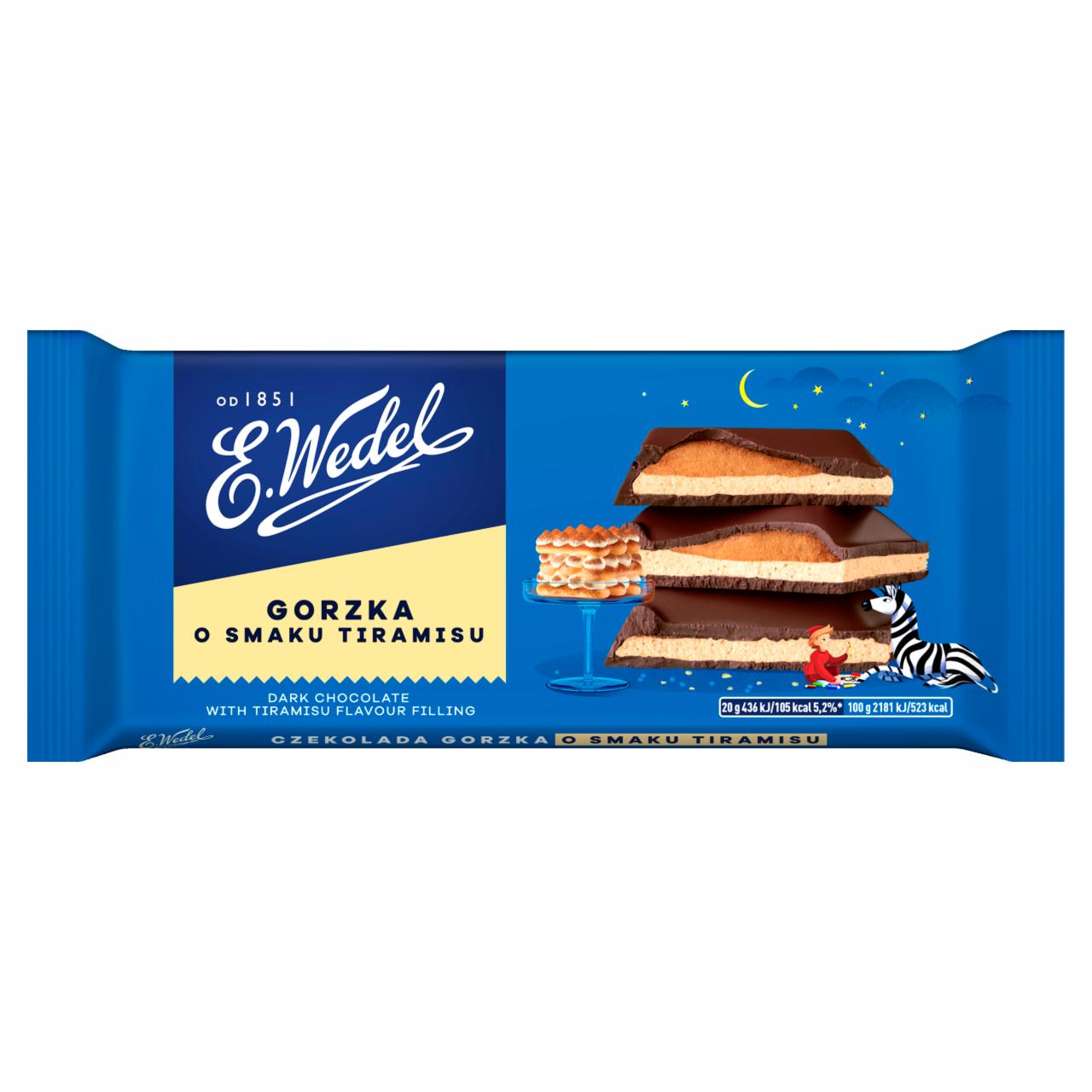 Zdjęcia - E. Wedel Czekolada gorzka o smaku tiramisu 100 g