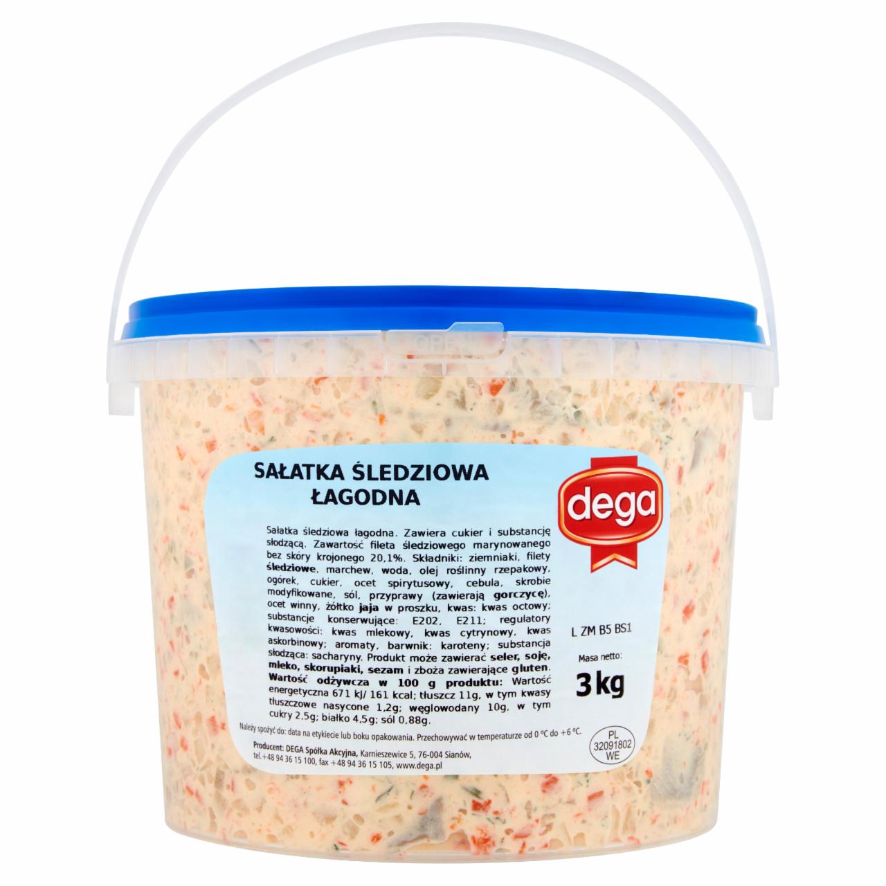 Zdjęcia - Dega Sałatka śledziowa łagodna 3 kg